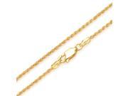 Bling Jewelry Gold Plated 925 Sterling Silver Rope Chain 50 Gauge Italy