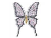 Bling Jewelry Simulated Amethyst CZ Butterfly Brooch Pin Rhodium Plated