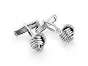 Bling Jewelry Mens Sterling Silver French Love Knot Hinged Back Cufflinks
