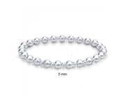 Bling Jewelry 925 Sterling Silver Round Ball Bead Bridal Stretch Bracelet