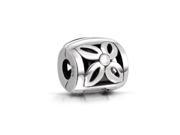 Bling Jewelry Floral Stopper Flower Clasp Barrel Bead 925 Sterling Silver Fits Pandora