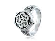 Bling Jewelry Sterling Silver Triquetra Celtic Knot Poison Locket Ring