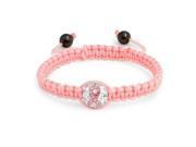 Bling Jewelry Pink Breast Cancer Ribbon Crystal Shamballa Inspired Bracelet 12mm