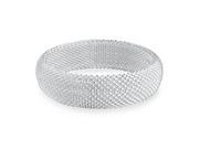 Bling Jewelry Thick Netted Cuff Bracelet Silver Plated