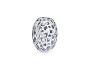 Bling Jewelry 925 Sterling Silver Filigree Flower Charm CZ Fits Pandora Bead
