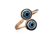 Bling Jewelry Double Evil Eye Rose Gold Plated 925 Silver Midi Toe Ring