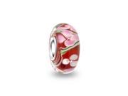 Bling Jewelry 925 Silver Red Clover Murano Glass Bead Pandora Compatible