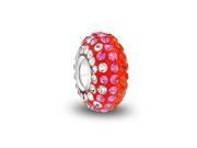 Bling Jewelry 925 Sterling Silver Hot Pink Ombre Crystal Bead Fits Pandora