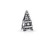 Bling Jewelry Eiffel Tower 925 Sterling Silver Charm Bead Pandora Compatible
