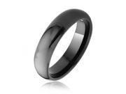 Bling Jewelry Black Tungsten Dome Wedding Band Ring 6mm