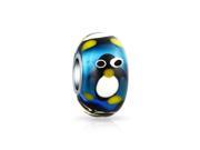 Bling Jewelry Penguin Murano Glass Bead 925 Sterling Silver Pandora Compatible