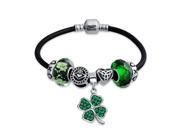 Bling Jewelry 925 Silver Green Clover Irish Celtic Charm Bracelet Fits Pandora