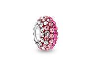 Bling Jewelry Sterling Silver Gradient Light Magenta Crystal Bead Fits Pandora