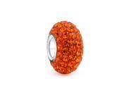 Bling Jewelry Sterling Silver Orange Pandora Compatible