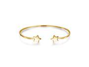 Bling Jewelry Gold Plated Silver Modern Stars Stackable Bangle Bracelet