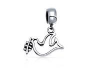 Bling Jewelry 925 Sterling Silver Dove of Peace Bead Dangling Charm Fits Pandora