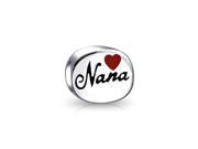 Bling Jewelry .925 Sterling Silver Red Heart Nana Bead Charm Pandora Compatible