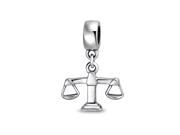 Bling Jewelry 925 Silver Scales of Justice Libra Zodiac Sign Charm Fits Pandora