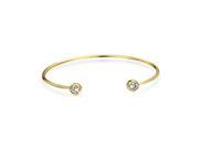 Bling Jewelry Gold Plated CZ Silver Stackable Thin Bangle Bracelet 5mm