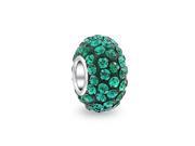 Bling Jewelry Sterling Silver Green Crystal Bead Pandora Compatible