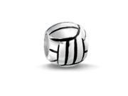 Bling Jewelry 925 Sterling Silver Volley Ball Sports Bead Pandora Compatible