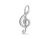 Bling Jewelry 925 Sterling Silver G Clef Musical Note Brooch Pin