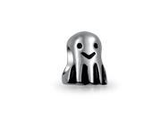 Bling Jewelry Sterling Silver Cute Ghost Charm Bead Pandora Compatible