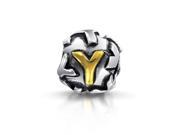 Bling Jewelry 925 Sterling Silver Letter Y Alphabet Bead Screw Core Fits Pandora