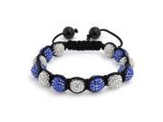 Bling Jewelry Shamballa Inspired Bracelet Simulated Sapphire Crystal Alloy