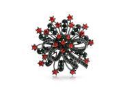 Bling Jewelry Christmas Wreath Crystal Holiday Pin Black Rhodium Plated