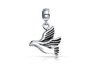 Bling Jewelry Sterling Silver Dove of Peace Dangle Bead Pandora Compatible