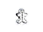 Bling Jewelry 925 Sterling Silver Christmas Gingerbread Man Bead Fits Pandora