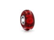 Bling Jewelry Glitter Red Sterling Silver Murano Glass Bead Pandora Compatible