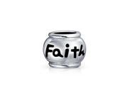 Bling Jewelry 925 Sterling Silver Faith Inspirational Bead Pandora Compatible