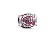 Bling Jewelry Purple Enamel Daddys Little Girl Barrel Bead Fits Pandora Silver