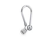 Bling Jewelry Sterling Silver Golf Ball and Club Key Ring