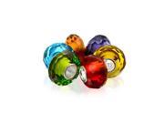 Bling Jewelry Faceted Jewel Tone Murano Glass Bead Bundle Sterling Silver Fits Pandora