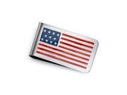 Bling Jewelry Mens Stainless Steel Patriotic American Flag Money Clip