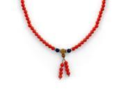 Bling Jewelry Synthetic Cinnabar Buddhist Prayer Mala Beads Wrap Bracelet