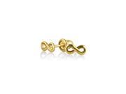 Bling Jewelry 14K Gold Infinity Symbol Baby Safety Screwback Stud Earrings