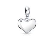 Bling Jewelry 925 Silver Swarovski Crystal Dangle Heart Bead Fits Pandora