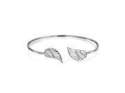 Bling Jewelry Sterling Silver Angel Wing Feather Stackable Bangle Bracelet