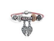 Valentines Day Sorority Sister BFF Beads Fits Pandora Charm Bracelet 925 Sterling