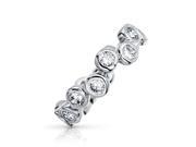 Bling Jewelry 925 Sterling Silver CZ Bubble Band Ring