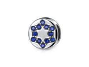 Bling Jewelry CZ Star of David Sterling Silver Holiday Bead Pandora Compatible