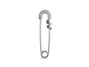 Bling Jewelry Sterling Silver Clear CZ Pave Safety Pin Brooch