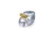 Bling Jewelry Gold Plated 925 Silver Baby Shoe Charm Bead Fits Pandora