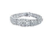Bling Jewelry Milgrain Style CZ Bridal Tennis Bracelet Rhodium Plated