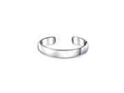 Bling Jewelry Classic Sterling Silver Band Toe Ring Adjustable Midi Rings