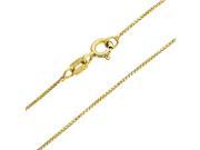 Bling Jewelry Thin Box Chain Sterling Silver Gold Plated Italy 10 Gauge